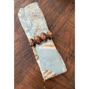 Coastal Seashell Napkin Ring/Holders Neutral Colors Lot/Bundle of 6